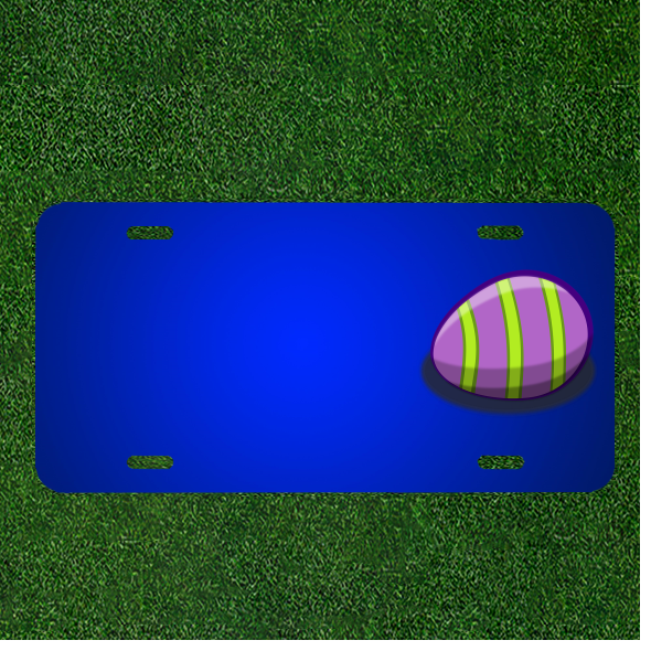 Personalized Easter Egg License Plate with Custom Names Added