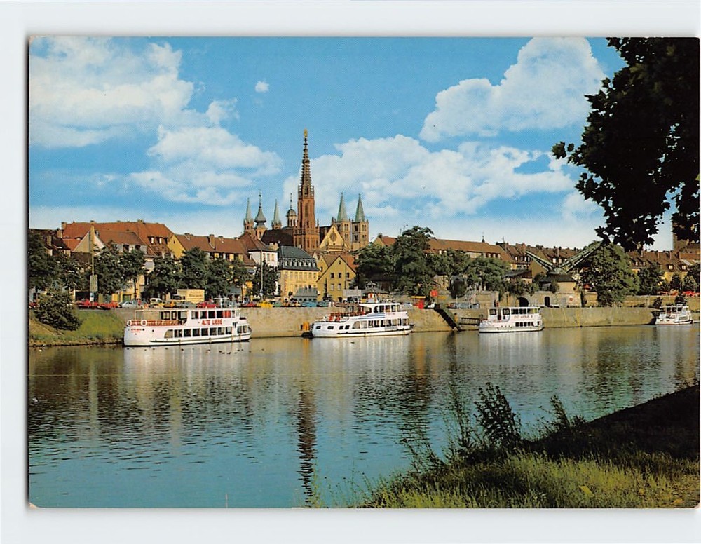 Postcard View Of The City Of Würzburg Germany