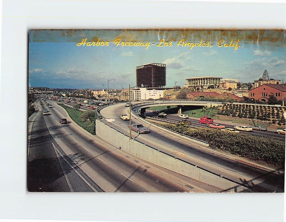 Postcard Harbor Freeway Los Angeles California USA