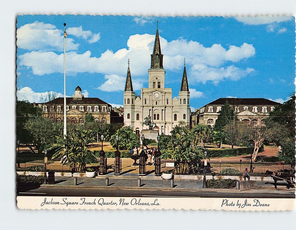 Postcard Jackson Square French Quarter New Orleans Louisiana USA
