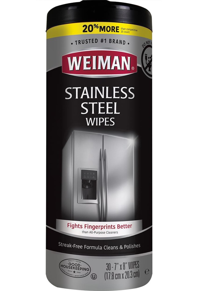 NEW Weiman Products Stainless Steel Wipes 30 Count Pack of 1