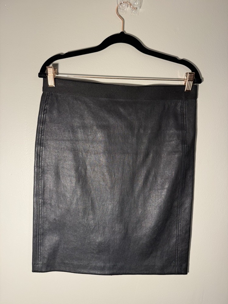 Helmut Lang Lamb Leather Skirt Women’s Size 8 Black Mini Pencil Skirt