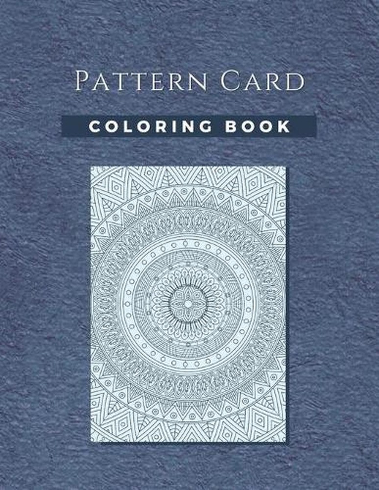 Pattern Card Coloring Book: Geometric Coloring Book, Mandala Coloring Book, 8.5