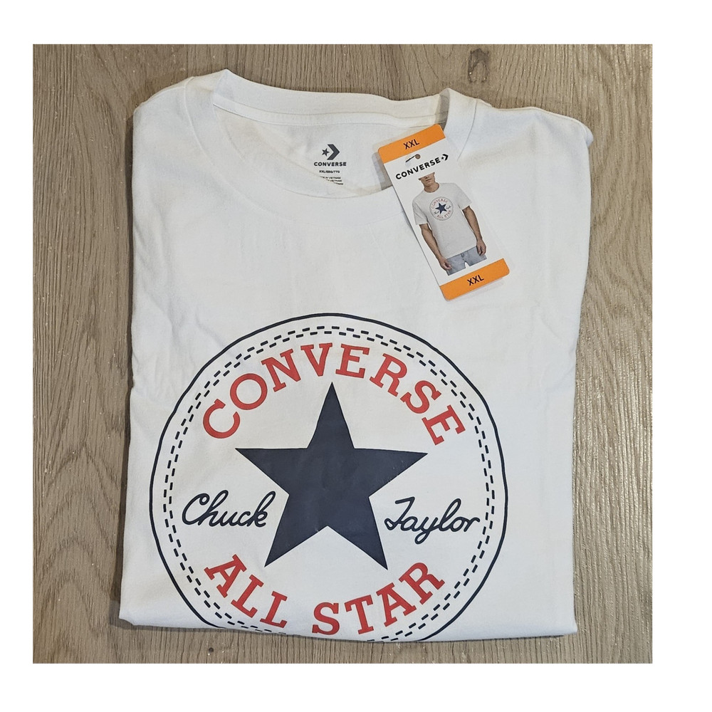Converse All Star Men's XXL White Graphic Print Short Sleeve T-Shirt