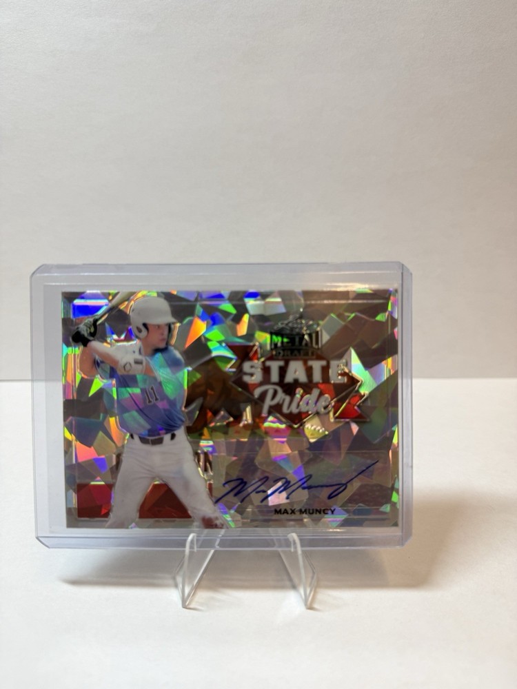2021 Leaf Metal Draft State Pride Crystals Auto #SP-MM3 MAX MUNCY LA Dodgers