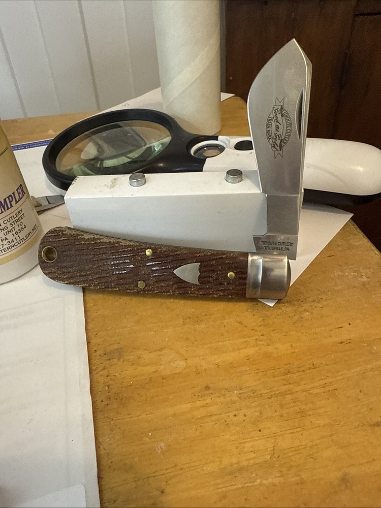 GEC 2023 Tidioute 749123 Cotton Sampler Knife with Natural Micarta Handles