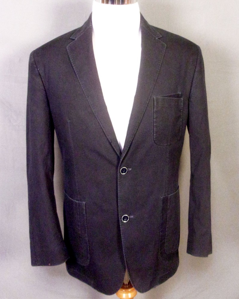 XMI The Curious Man Rare Men's Cotton Blazer Jacket Abstract Graphic Lining 42 R-image