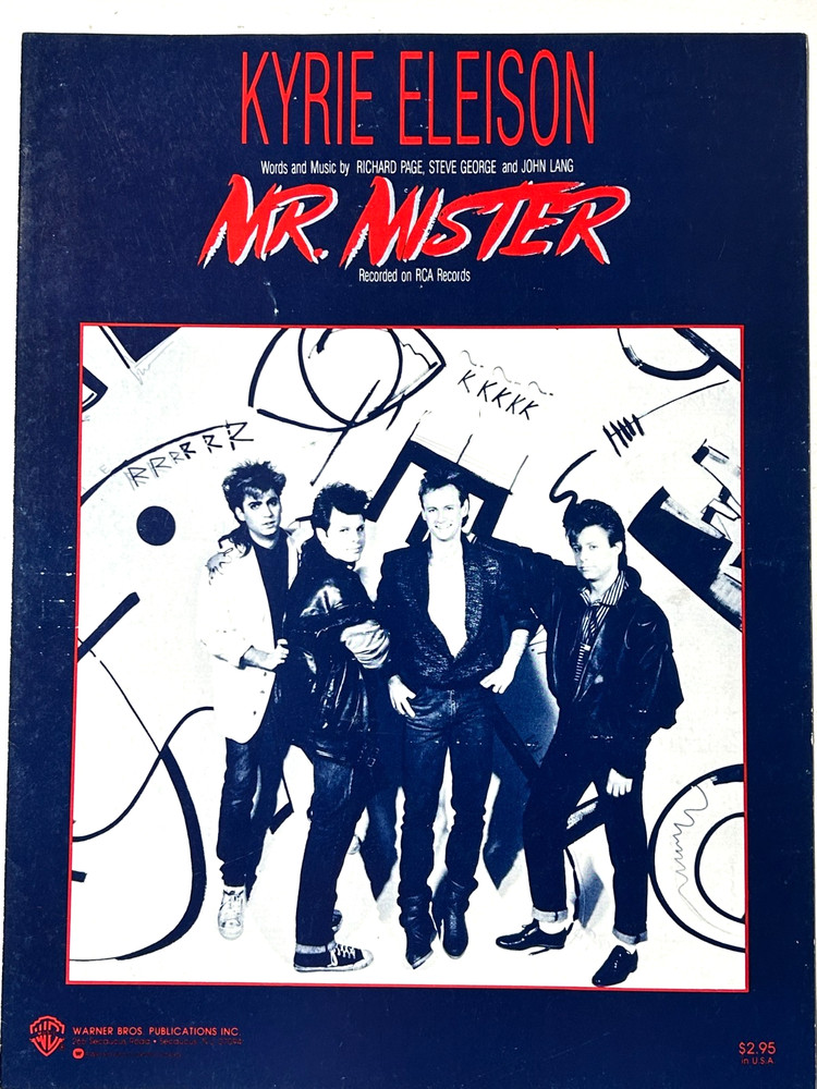 kyrie eleison mr. mister sheet music vintage