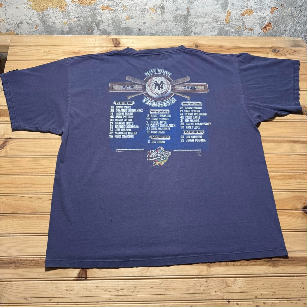 Vintage 1998 New York Yankees World Series Baseball Champions Sports T-Shirt 2XL