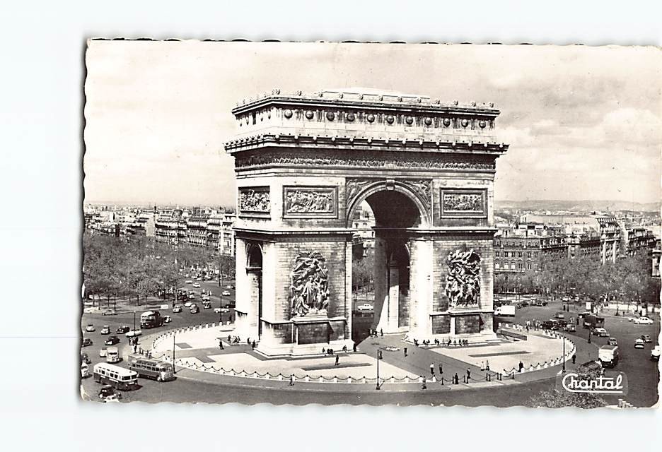 Postcard Arc de Triomphe Paris France