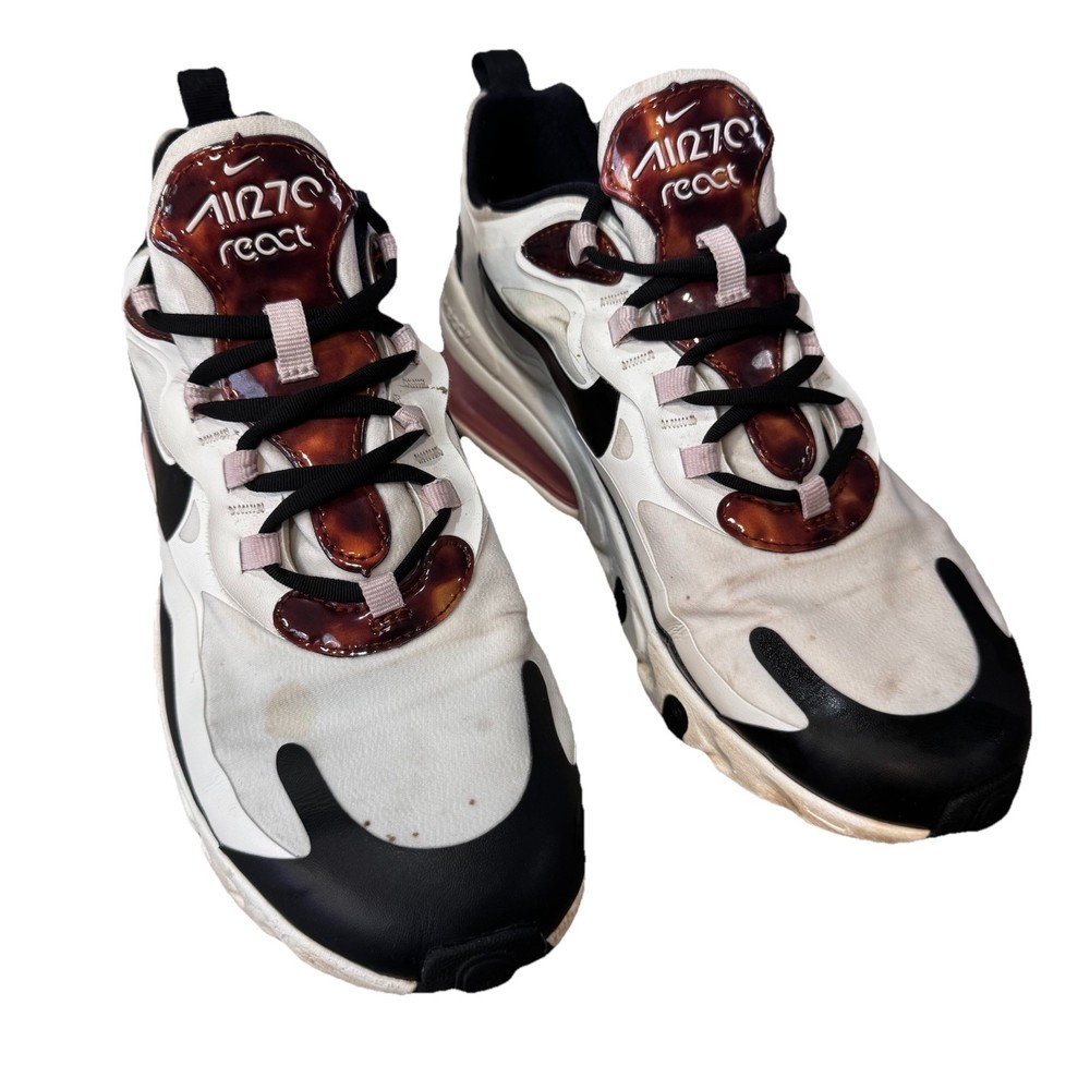 Nike Air Max 270 React Womens Size 7.5 White Athletic Running Shoes Sneakers