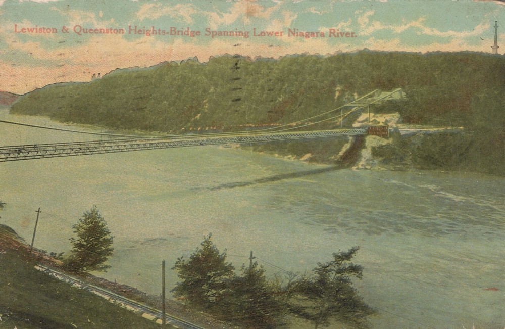 Lewiston & Queenston heights Bridge Niagara River Posted  Divided Back Post Card