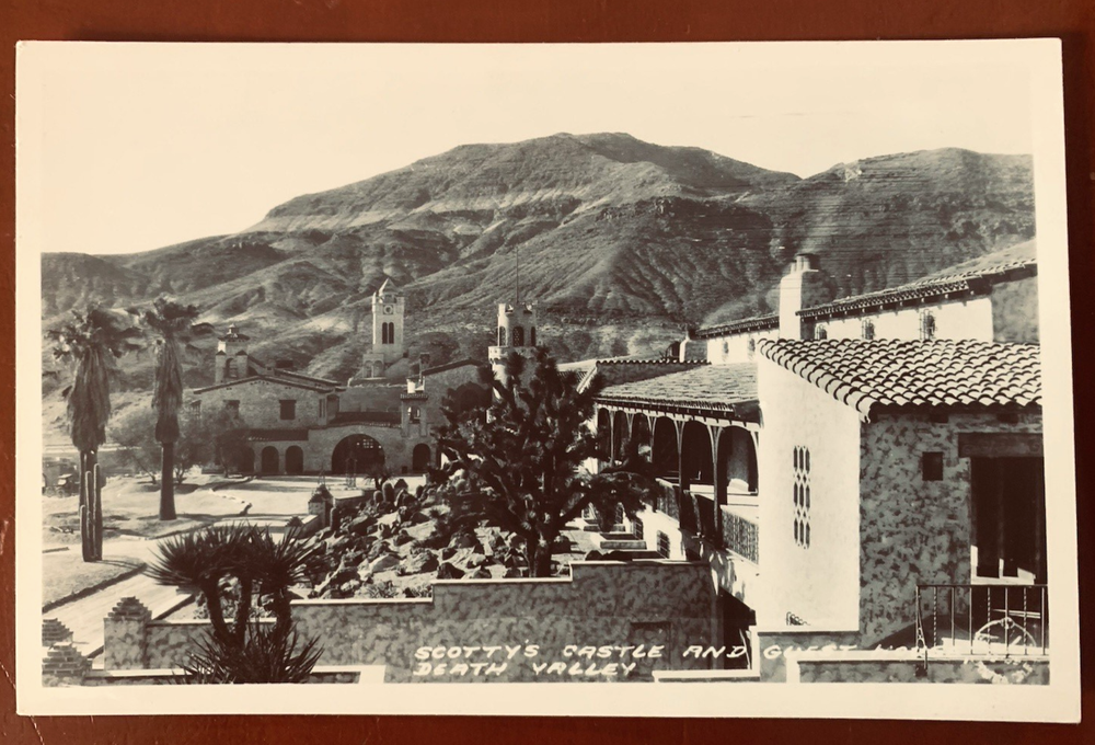 RPPC Death Valley CA-California, Scotty's Castle Guest House Real Photo Postcard
