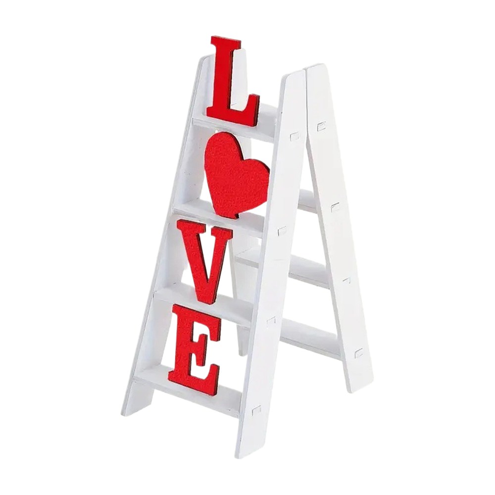 Valentine's Day Sign Love Ladder Tabletop Mantle Shelf Wedding Home Decoration