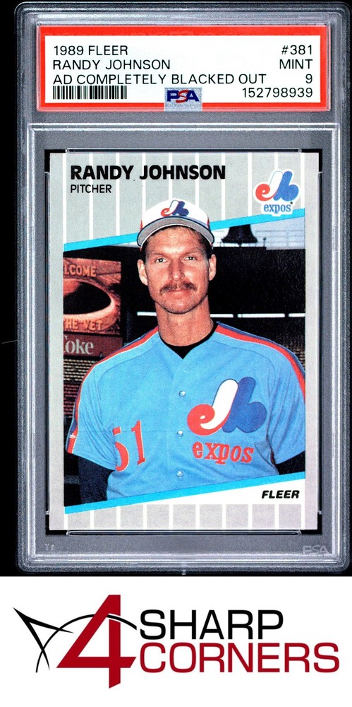 1989 Fleer #381 Randy Johnson Rc Expos Hof Ad Completely Blacked Out Psa 94SC offers the industry’s lowest rates. Consign today!