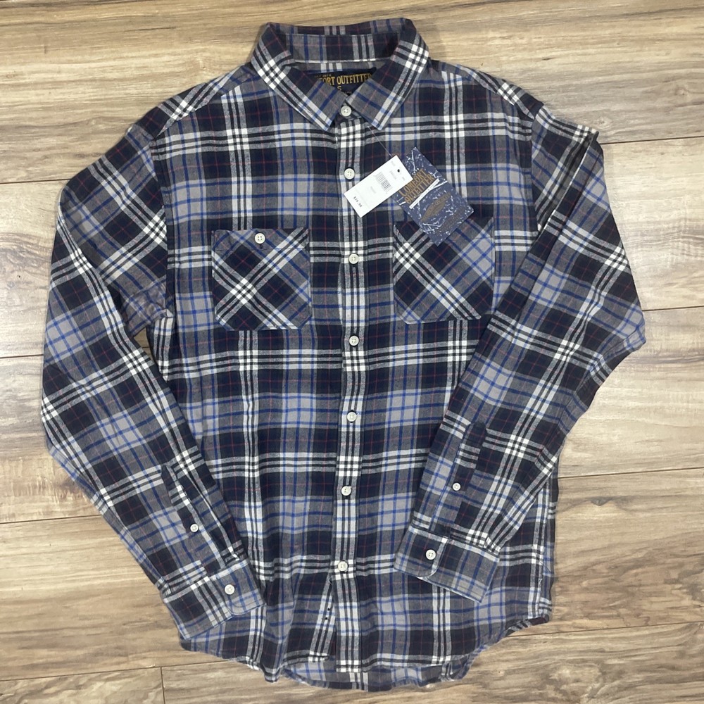 Comfort Outfitters Men’s Flannel Button Up Shirt Small Plaid