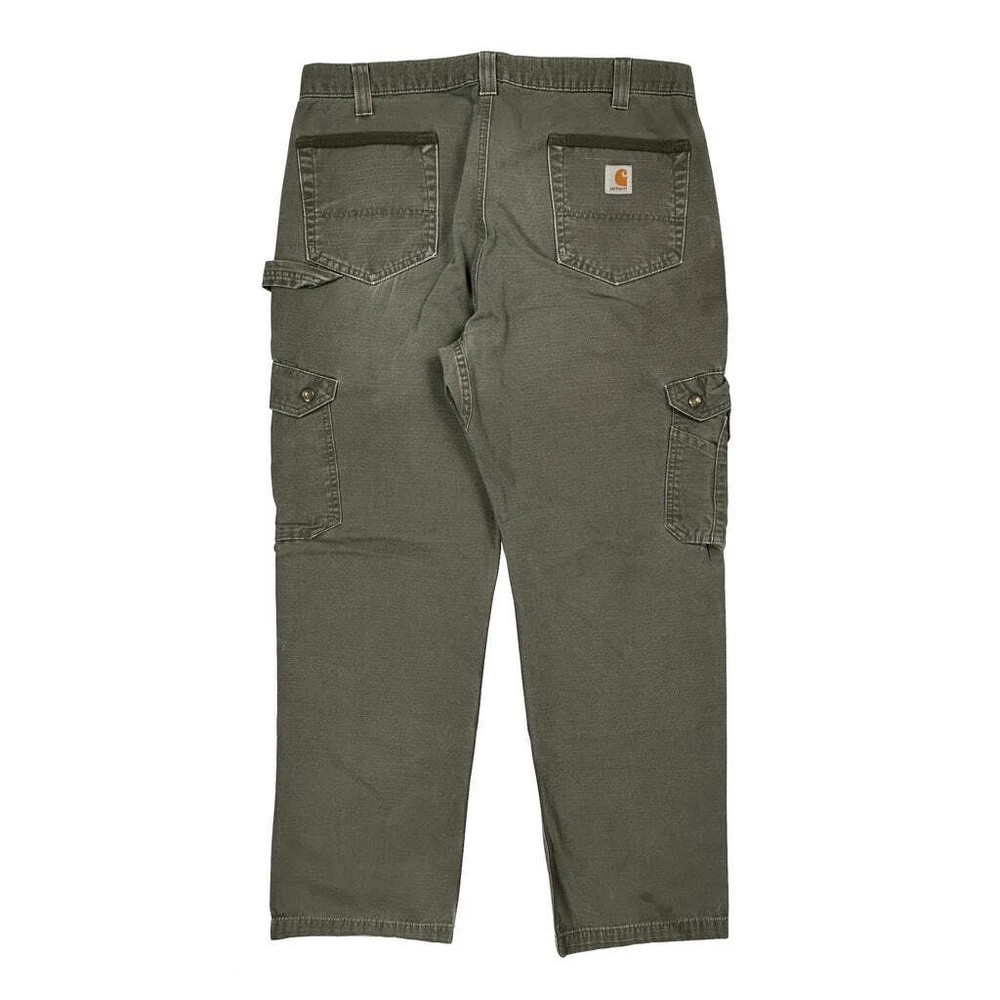 Carhartt Double Knee Cargo Pants - 38W 32L Green Cotton