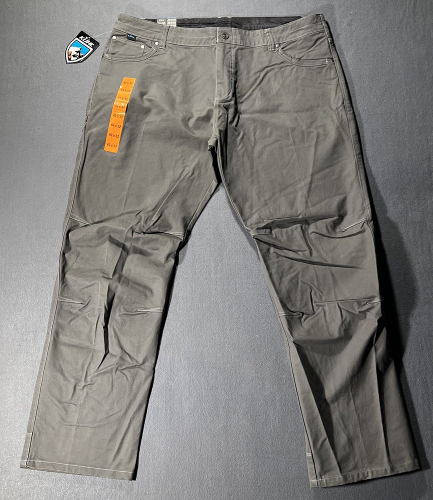 Kuhl RYDR Men's 42x32 Gray Eurotwill Pants with VTG Patina Dye NWT