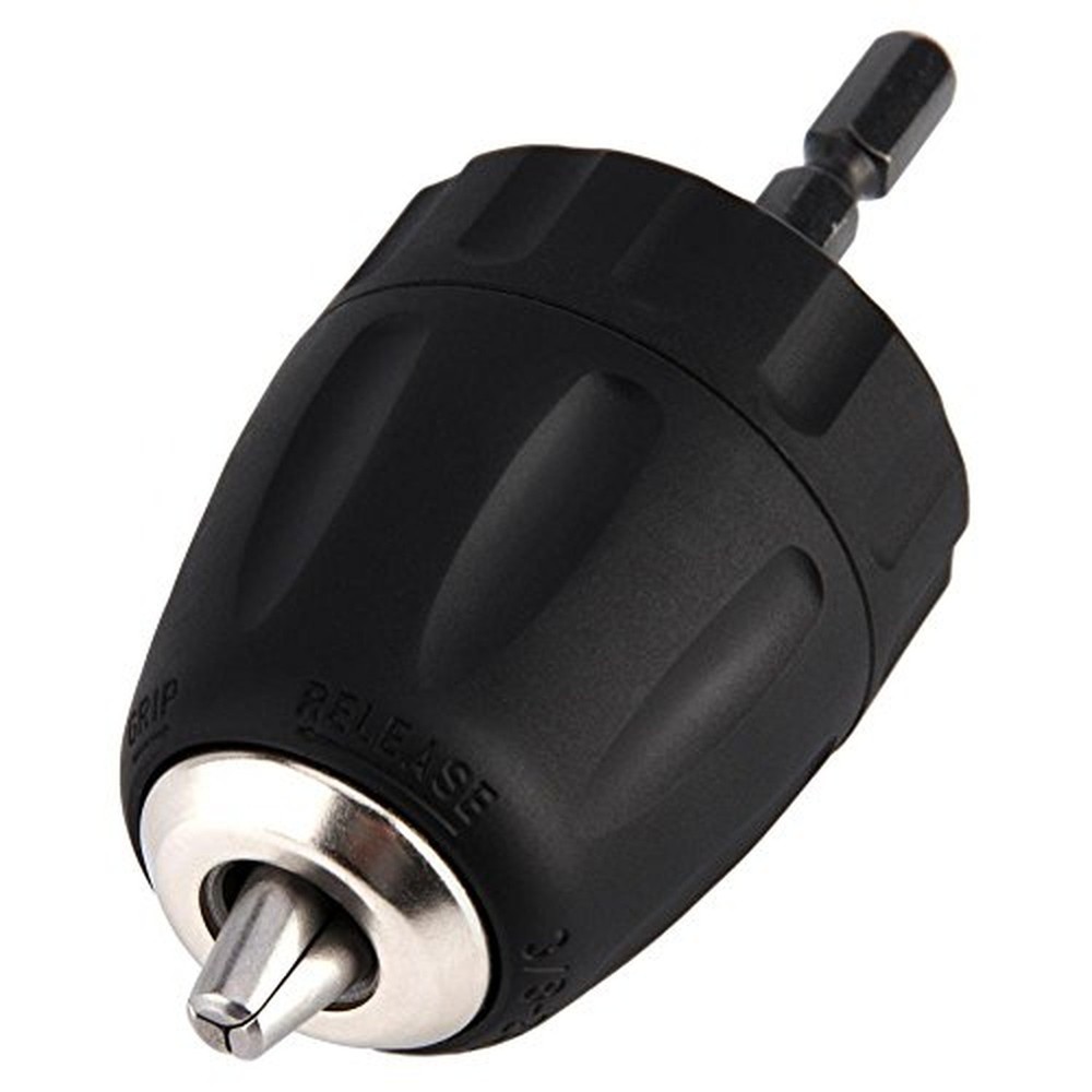 3/8-24UNF 0.8-10MM Keyless Drill Bit Chuck Clip with 1/4'' Hex Shank Rod Chuc...