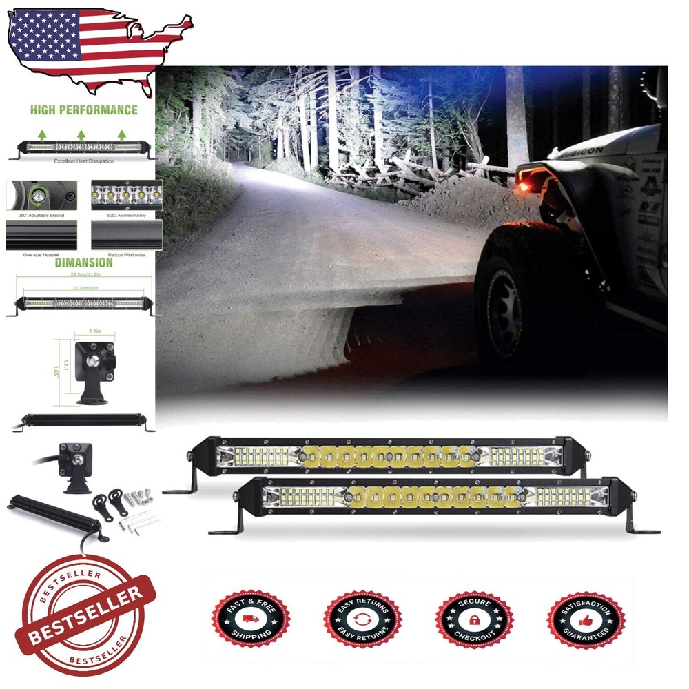 10-Inch IP68 Waterproof LED Light Bar for Off-Road Adventures