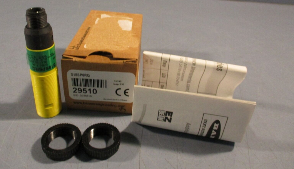 BANNER S18SP6RQ PHOTEYE SENSOR, 10-30 VDC 4 PIN EURO QUICK, RECEIVER 29510