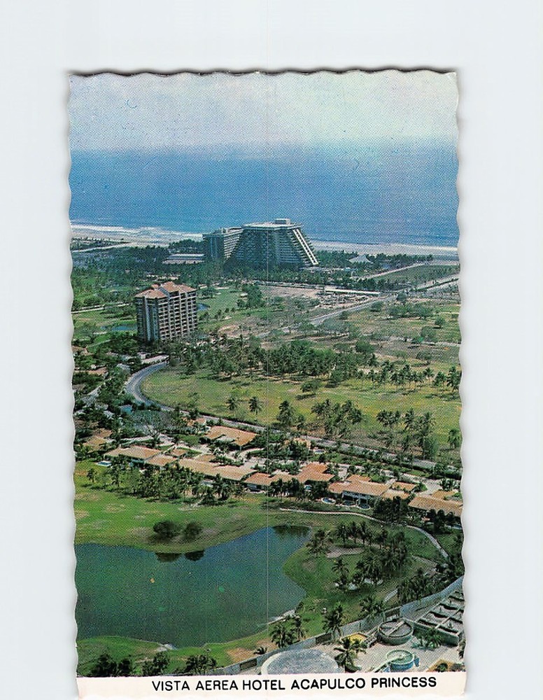 Postcard Aerial View Acapulco Princess Hotel Guerrero Mexico