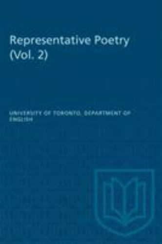 Representative Poetry: Volume 2, Like New Used, Free shipping in the US