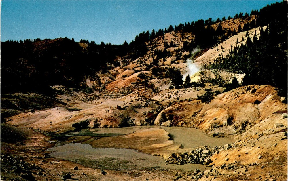 Lassen Volcanic National Park, California, Bumpass Hell, Boston 15, Postcard
