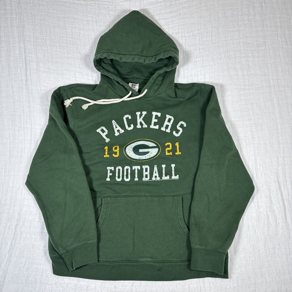 Green Bay Packers NFL Green Pullover Hoodie Sweatshirt Team Apparel Size XL