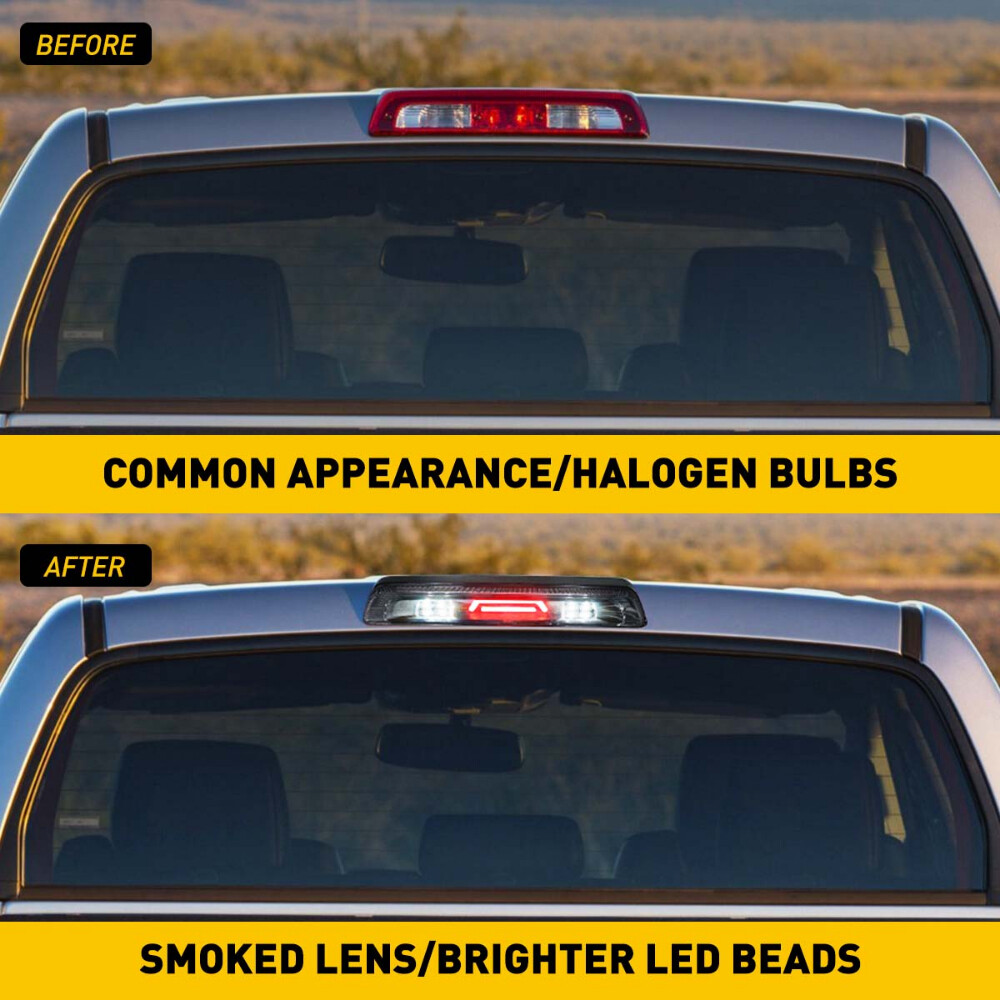 AUXITO Smoke LED Third Brake Light Cargo Lamp for 2007-2018 Toyota Tundra