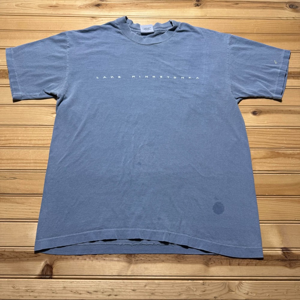 Vintage 90s Lake Minnetonka Minnesota Single Stitch Souvenir T-Shirt USA Medium