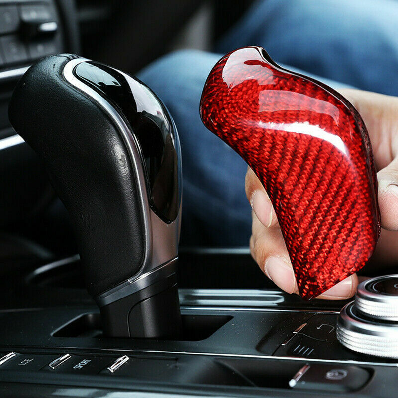 Real Dry Carbon Fiber Gear Shift Knob Cover Fit for Maserati Levante Ghibli