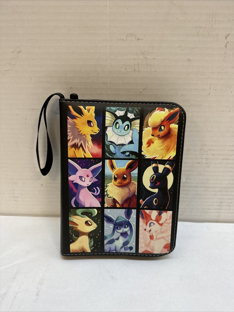 Pokemon Binder For 200-400 Cards With 50 Sleeves Zip Closure NEW