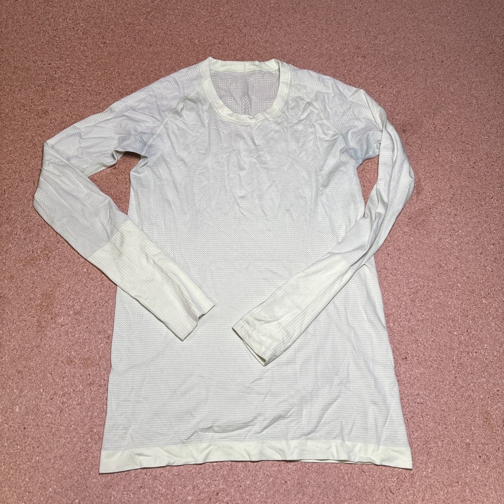 Lululemon Swiftly Tech Long Sleeve Tee Size 10 Yellow Neon Running I3