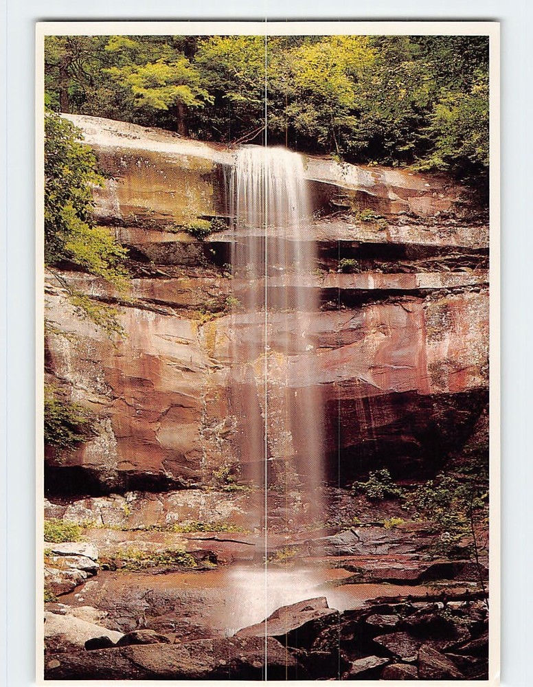 Postcard Rainbow Falls Great Smoky Mountains National Park Tennessee USA