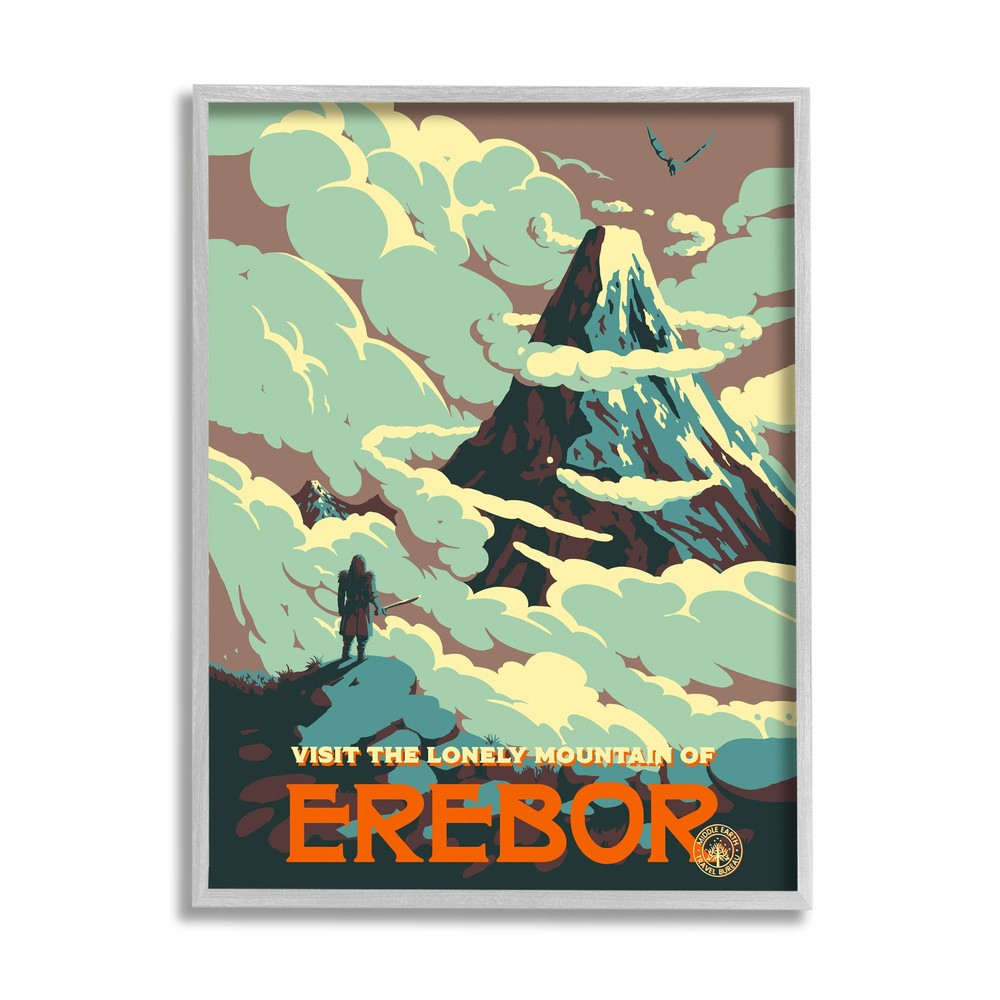 Fantasy Science Fiction Erebor Mountain Framed Wall Art, Design by Matheus Lo...