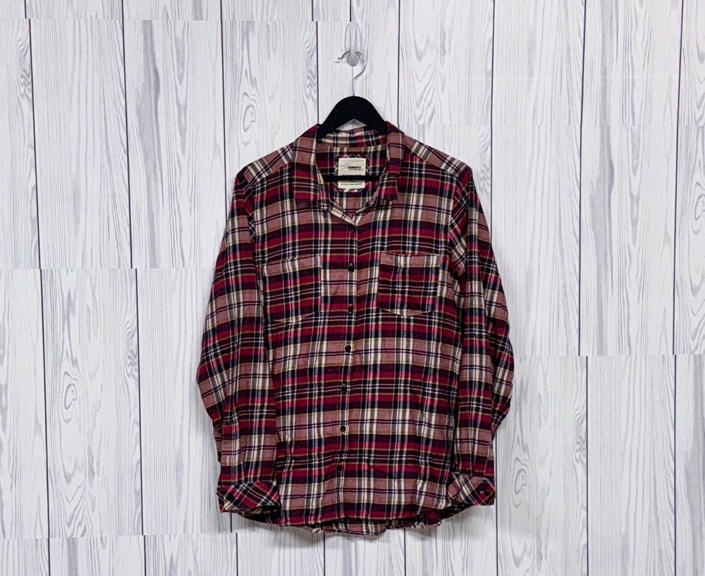 Sonoma plaid shirt womens size extra large button down long sleeve red
