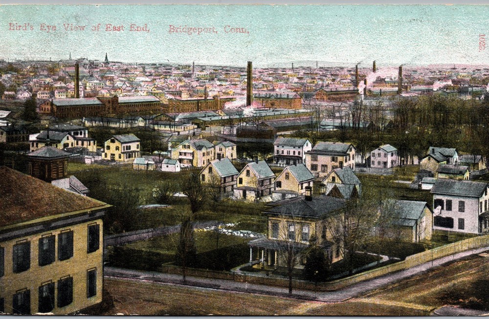 Bridgeport, Connecticut - Bird's Eye View Of East End - 1906 Postcard