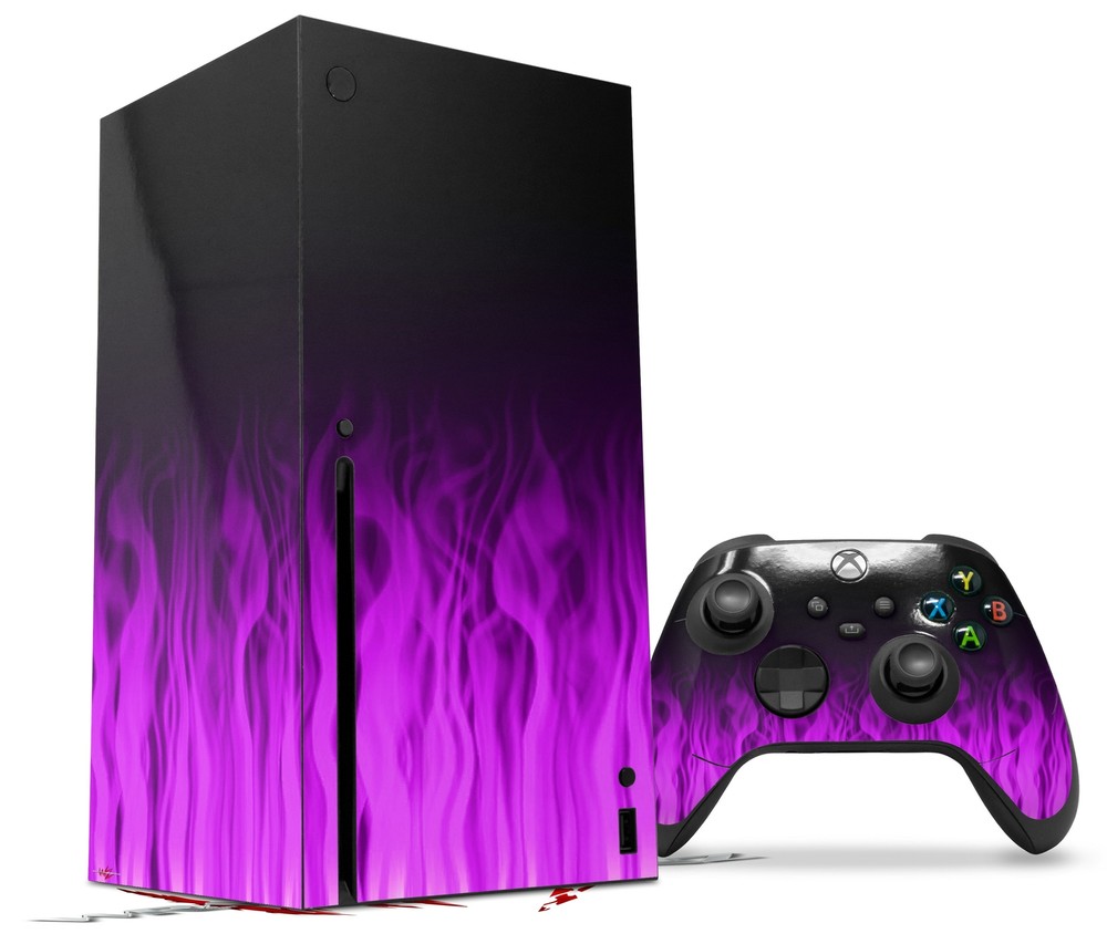 Skin Set for XBOX Series X Fire Purple