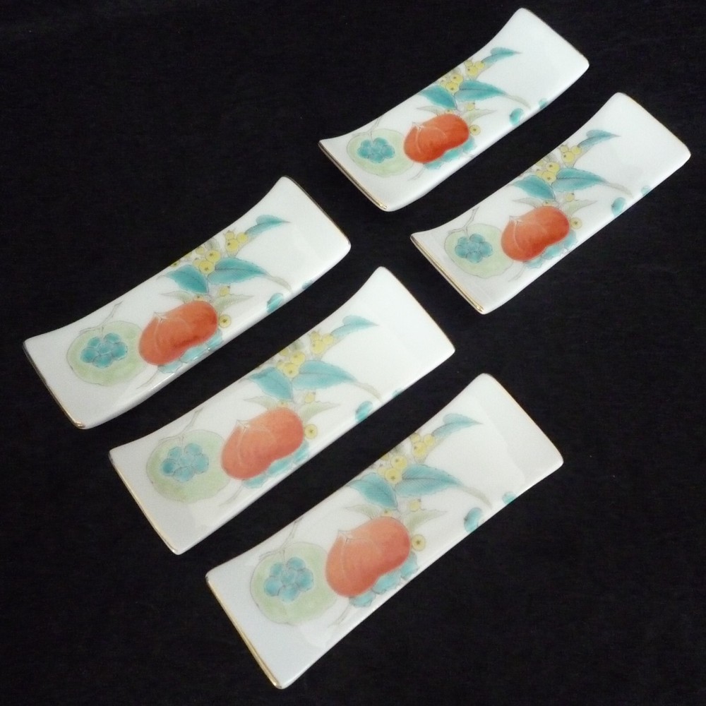 Fukagawa Seiji 5-Piece Fruit Pattern Chopstick Spoon Fork Rests