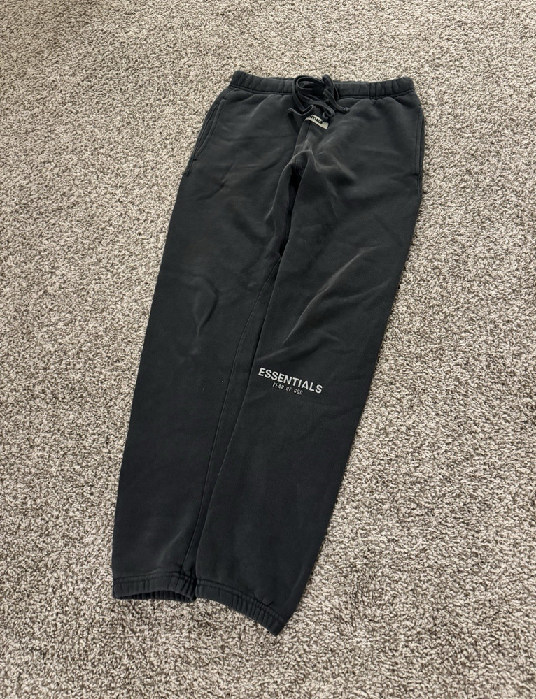 Essentials Fear of God Men's Black Fleece Jogger Sweatpants Drawstring S