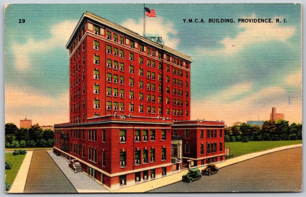 YMCA Building Providence Rhode Island Unposted VINTAGE Postcard 9701