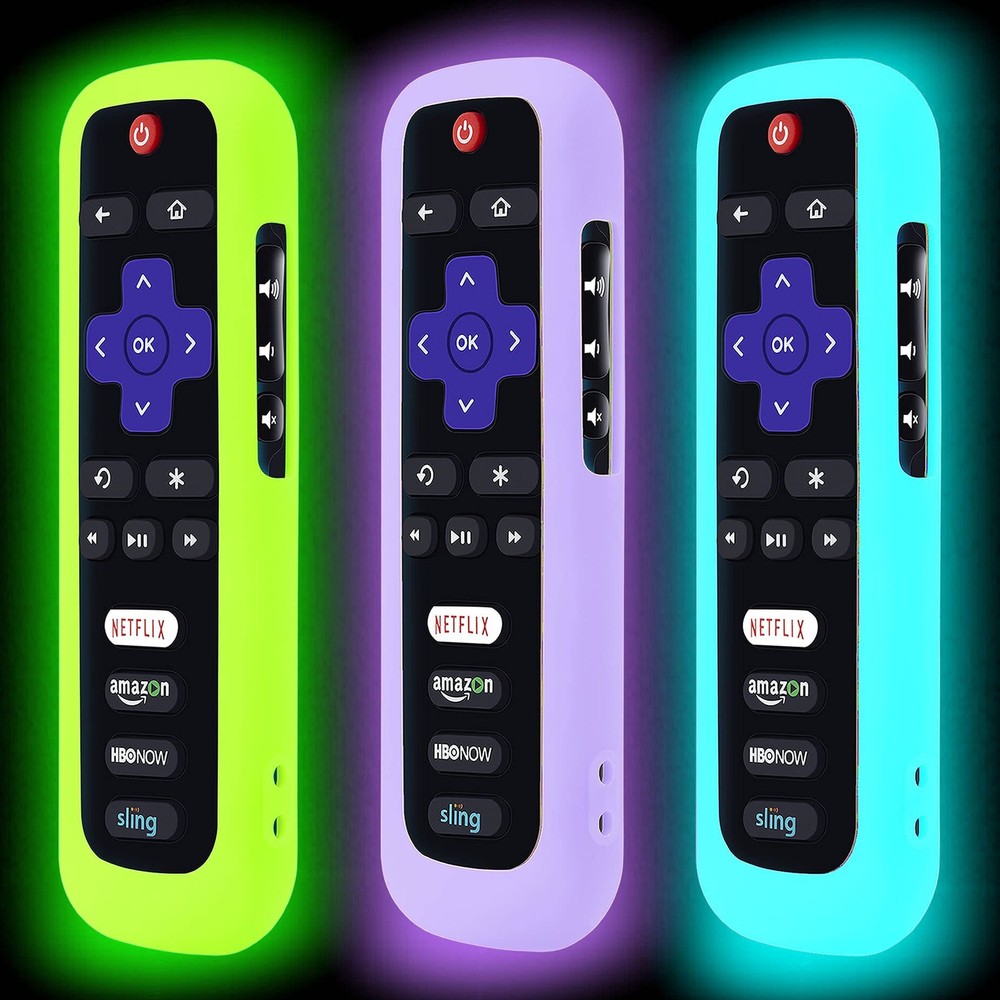 3-Pack TCL Roku Smart TV Stick Remote Case & Battery Cover Set
