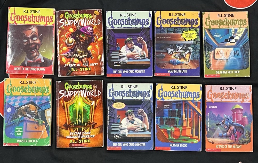 Goosebumps Book Lot 10 R.L. Stine Vintage 90s Horror PB Mixed Printings