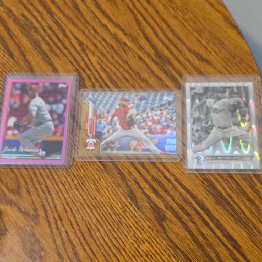 Topps MLB Card Lot Zack Wheeler Philadelphia Phillies Baseball 3 Cards
