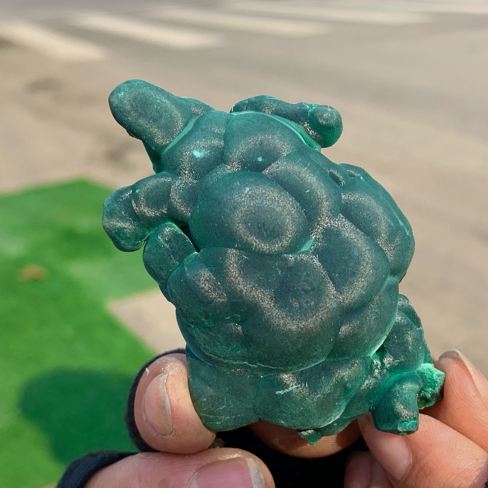 78G Natural velvet Malachite stone cat eye cluster rough mineral sample