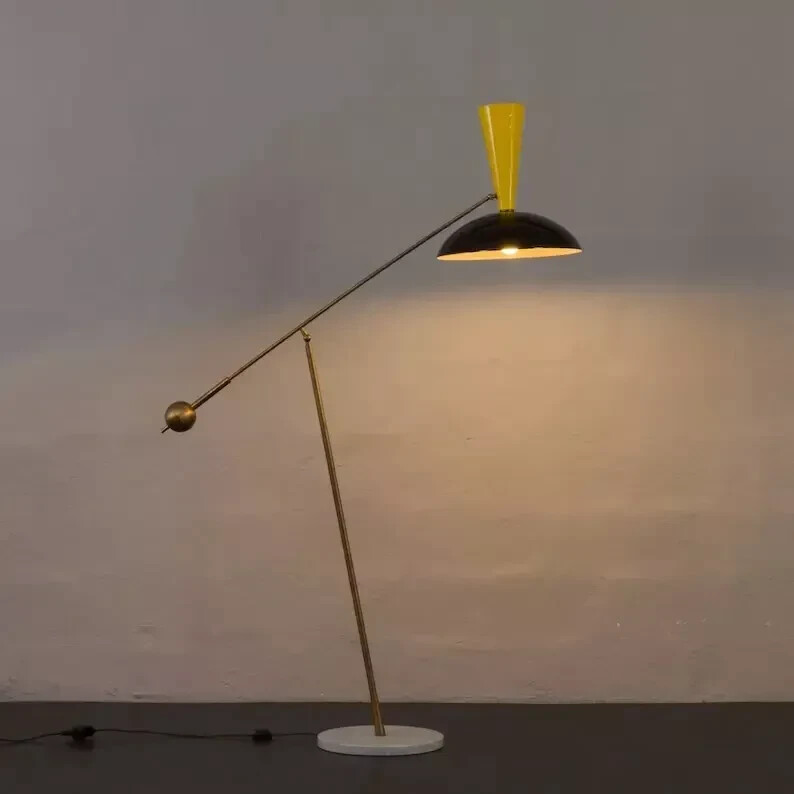 Vintage Mid-Century Modern Floor Lamp - Antique Decor Styl Lighting Fixture
