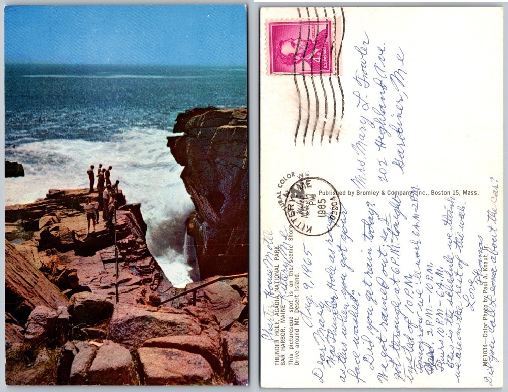 Thunder Hole Acadia National Park Maine Postcard-image