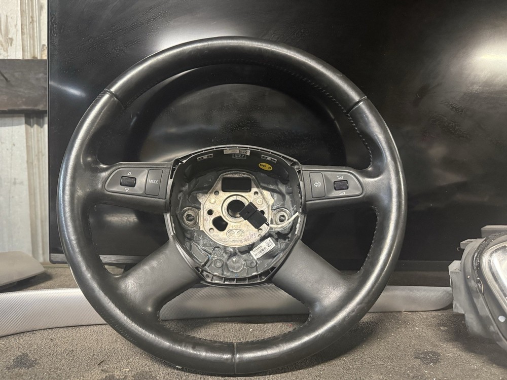 Audi A4 A5 A6 2008-2012 4-Spoke Steering Wheel Black Leather, OEM