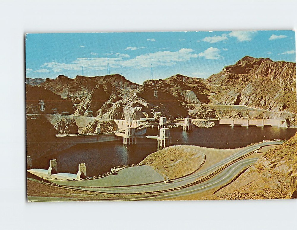 Postcard Hoover Dam Nevada USA